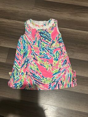 Colorful Swirl Print Sleeveless Girls Dress - Pink, Blue, Green